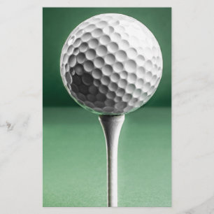 Golf Ball on Tee Stationery