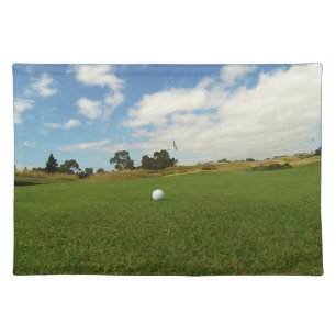 Golf Ball On The Green, Cloth Placemat
