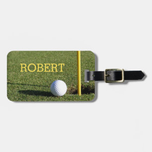 Golf Ball on the Green Golfing Luggage Tag