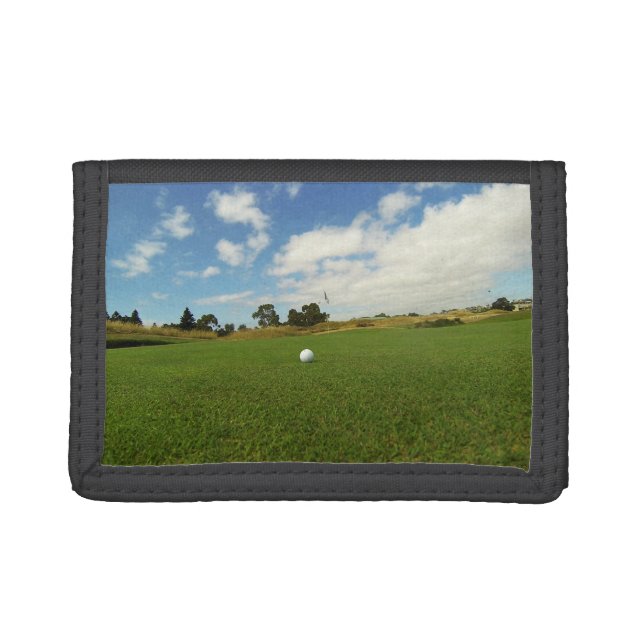 Golf Ball On The Green TriFold Wallet (Front)
