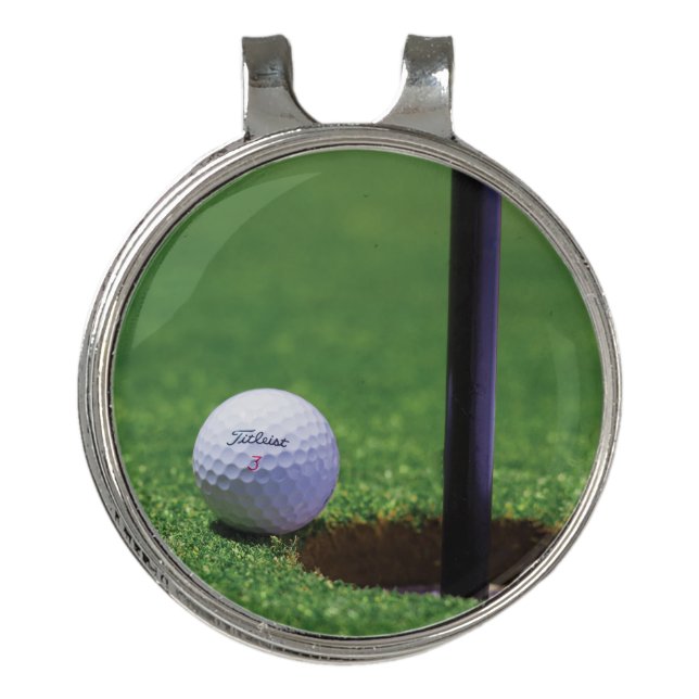 Golf ball on the Ground Best Golf Hat Clip  (Front)