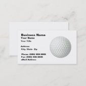 Golf Ball (on White BG) Business Card (Front/Back)