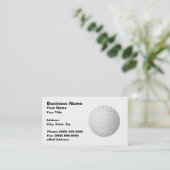 Golf Ball (on White BG) Business Card (Standing Front)