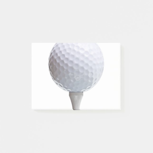 Golf Ball on White Template Background Texture Post-it Notes (Front)
