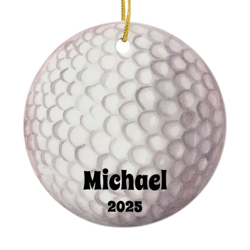 Golf Ball Ornament, Ornament, Kids Sports Ceramic Ornament