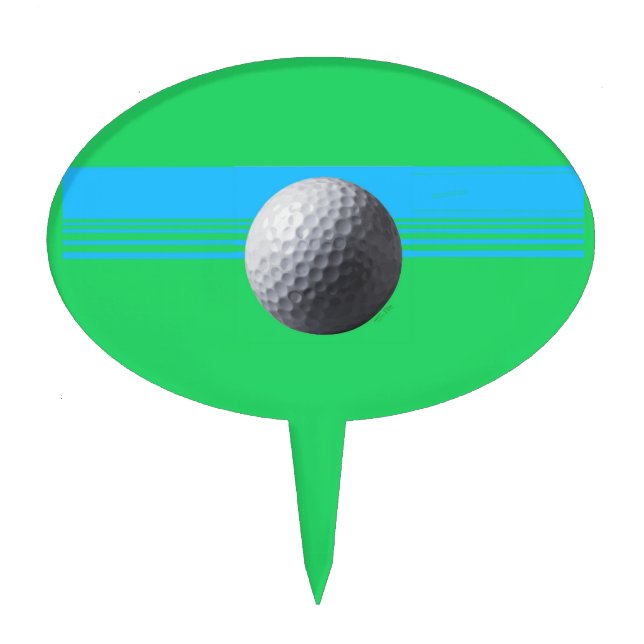 Golf Ball oval cake picks (Front)