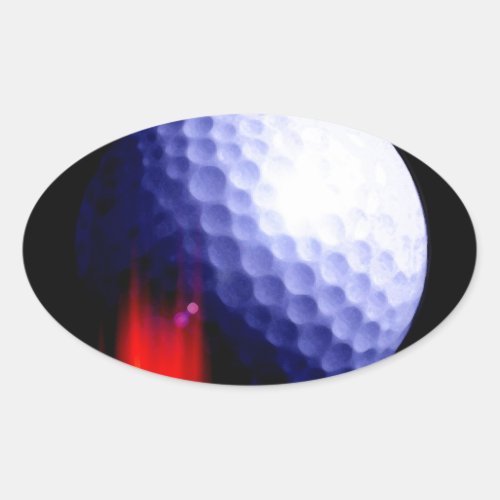 Golf Ball Oval Sticker