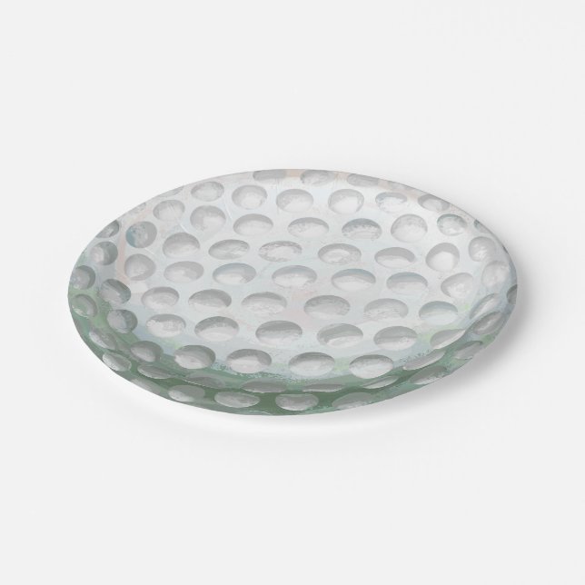 Golf Ball Paper Plates (Angled)