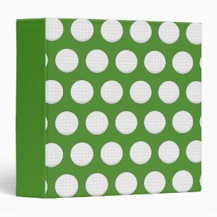 Golf Ball Pattern 3 Ring Binder