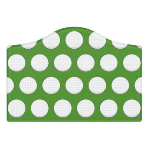 Golf Ball Pattern Door Sign