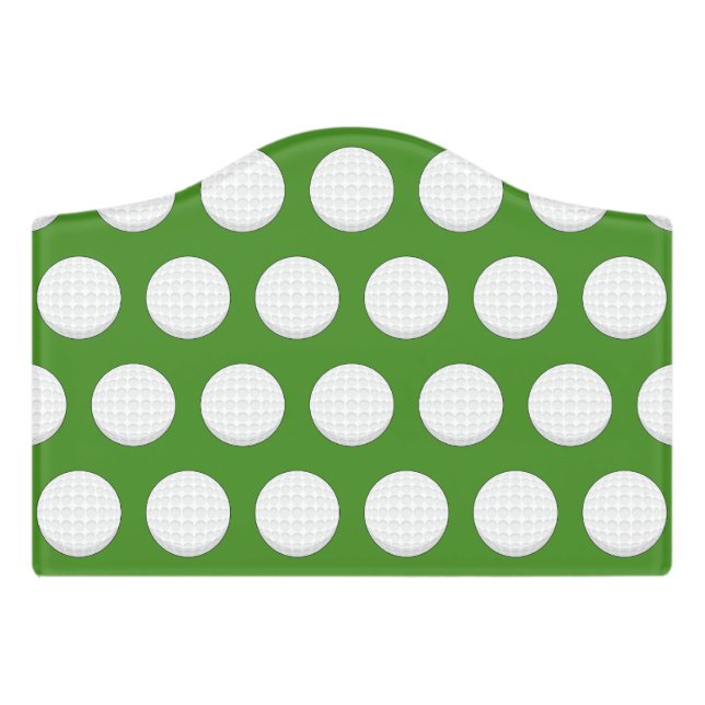 Golf Ball Pattern Door Sign (Small Crest Front)