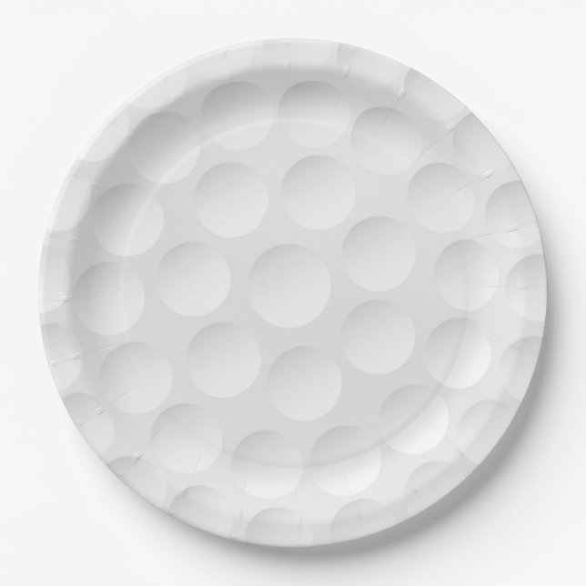 Golf Ball Pattern Paper Plates (Front)