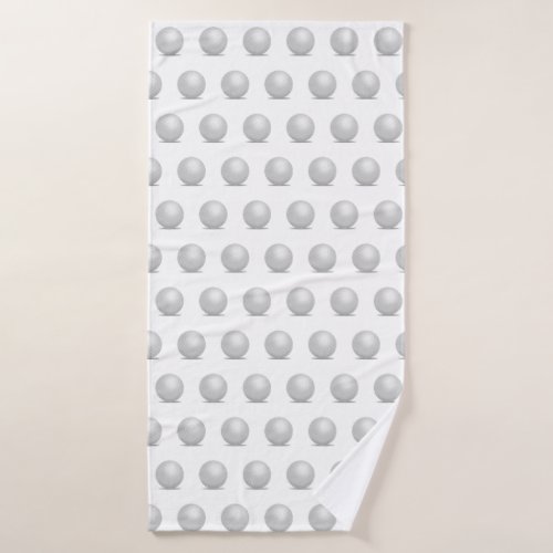 Golf Ball pattern white Bath Towel