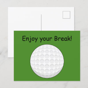 Golf Ball Personalize Holiday Postcard