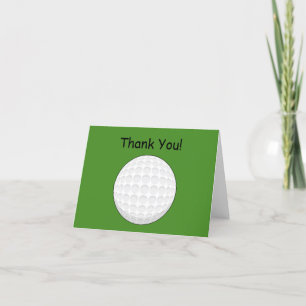 Golf Ball Personalize Letterpress Thank You Card