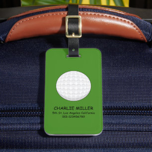 Golf Ball Personalize Luggage Tag