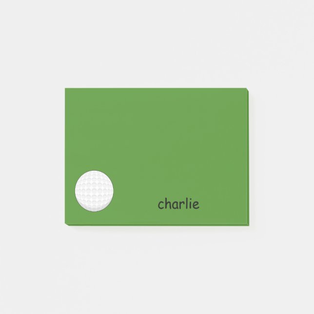 Golf Ball Personalize Post-it Notes (Front)