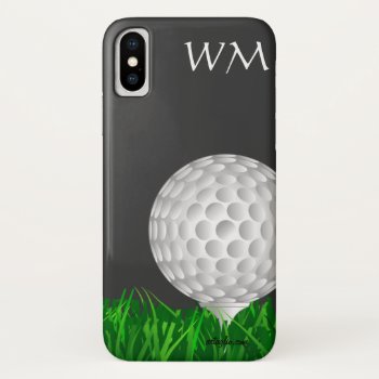 Golf Ball  Personalized  Golf Iphone X Case by ArtaglioSports at Zazzle