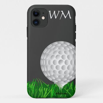 Golf Ball Personalized  Golf Iphone 11 Case by ArtaglioSports at Zazzle