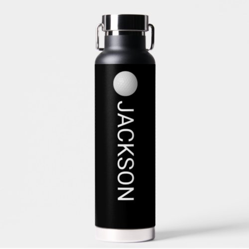 Golf Ball Personalized Golfer Name Custom Text Water Bottle