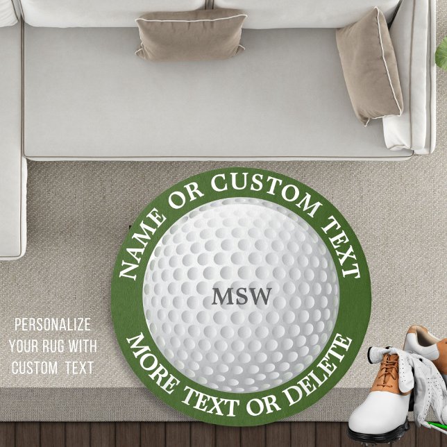 Golf Ball, Personalized Golfer Name, Golf Club Rug (Creator Uploaded)