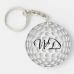 Golf Ball Personalized Monogram Keychain at Zazzle