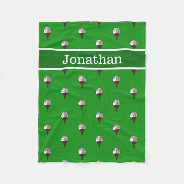 Golf ball  Personalized wilth name blanket (Front)