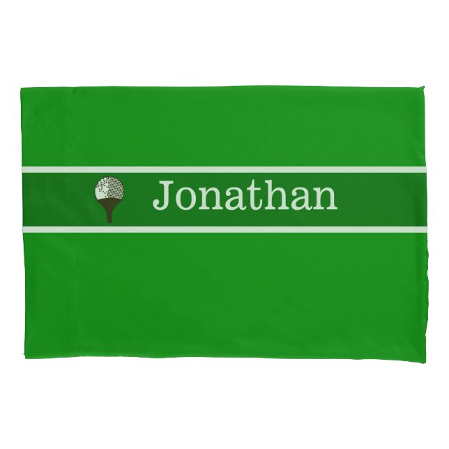 Golf ball  Personalized with name Pillow Case (Front)