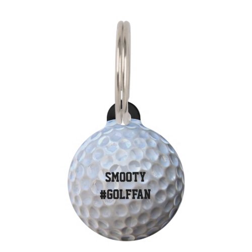 Golf ball pet ID tag