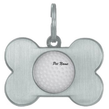 Golf Ball Pet Name Template Pet Tag by UTeezSF at Zazzle