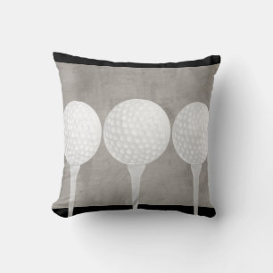 golf ball pillow design distressed gray
