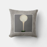 Golf Ball Pillow Photo Art On Gray at Zazzle