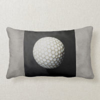 golf ball pillow photo art on gray