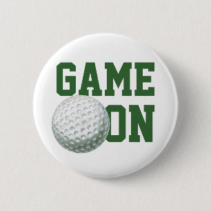 Golf Ball Pinback Button