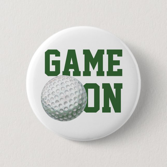 Golf Ball Pinback Button (Front)