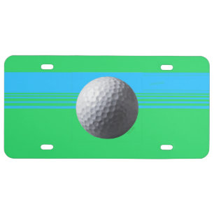 Golf Ball plastic car license plate