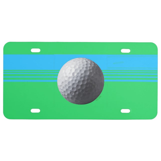 Golf Ball plastic car license plate (Front)