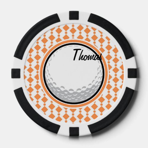 golf ball poker chips