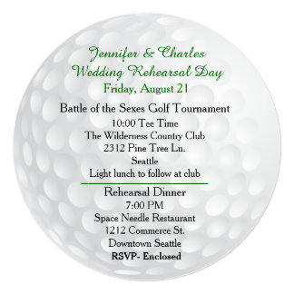 Golf Ball Pre Wedding Festivities Invitation