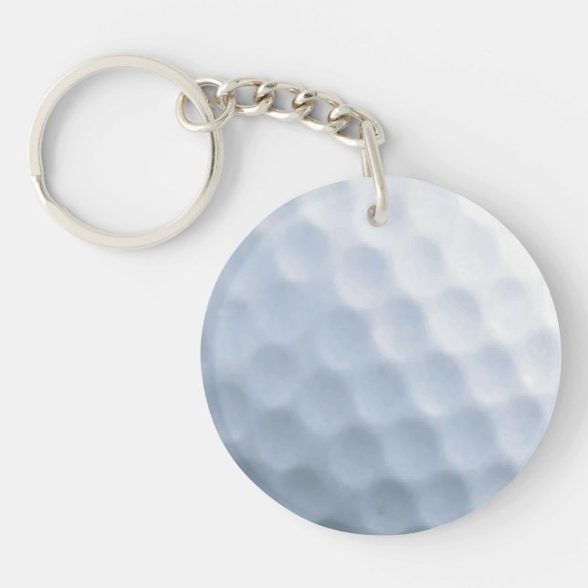 Golf Ball Print Pattern Background Keychain (Front)