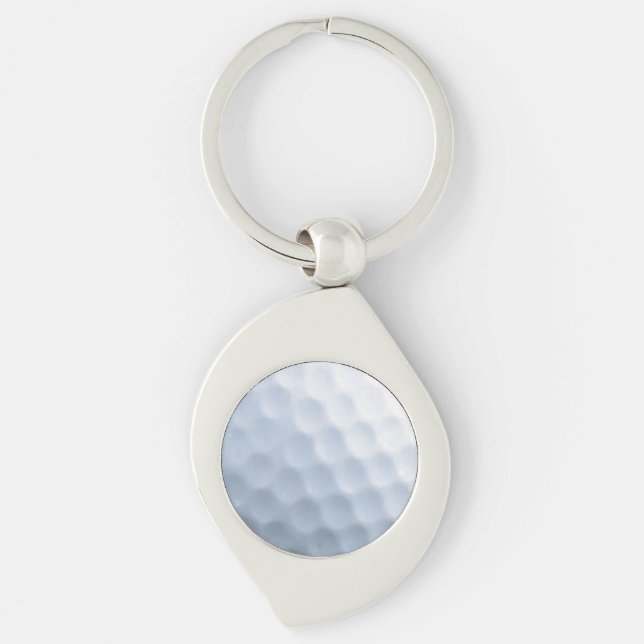 Golf Ball Print Pattern Background Keychain (Front)