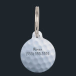 Golf Ball Print Pattern Background Pet Tag<br><div class="desc">Stylized dimpled golf ball for golfers and spectators everywhere.</div>