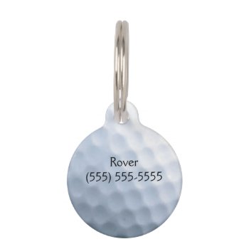 Golf Ball Print Pattern Background Pet Tag by warrior_woman at Zazzle