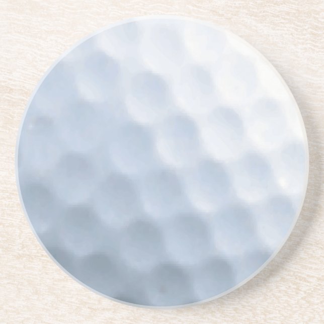 Golf Ball Print Pattern Background Sandstone Coaster (Front)