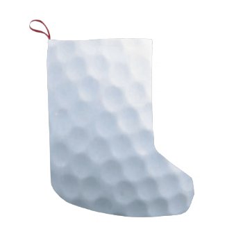 Golf Ball Print Pattern Background Small Christmas Stocking by warrior_woman at Zazzle