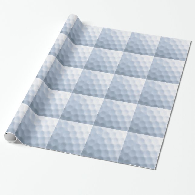 Golf Ball Print Pattern Background Wrapping Paper (Unrolled)