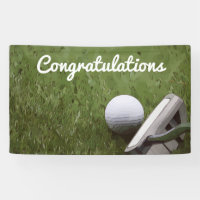 Golf ball putter Congratulation golf banner
