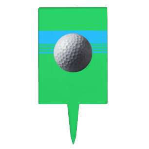 Golf Ball rectangle cake picks