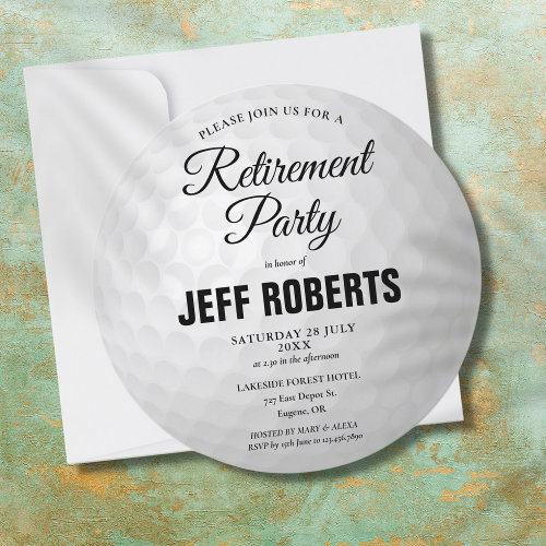 Golf Ball Retirement Party Circular