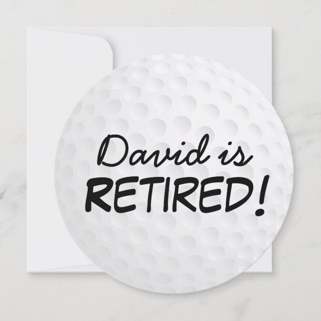 Golf Ball Retirement Party Invitation (Front)